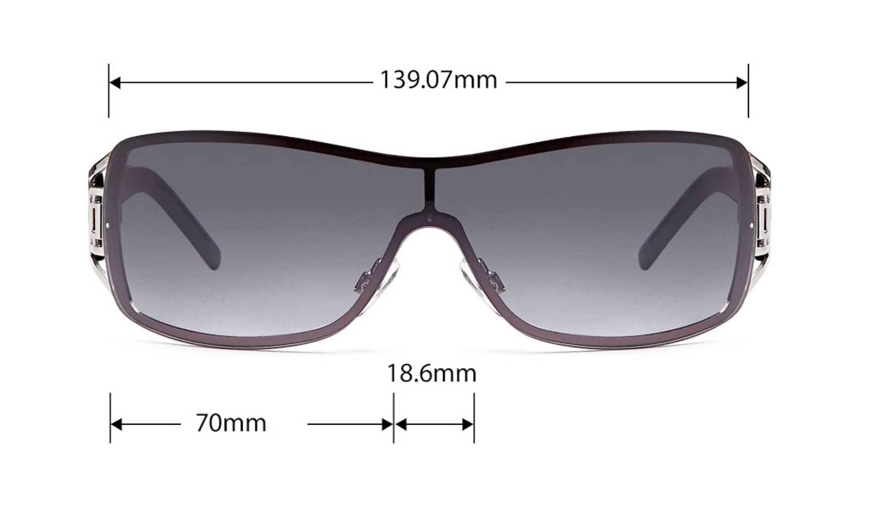 Damen Monoscheiben Sonnenbrille