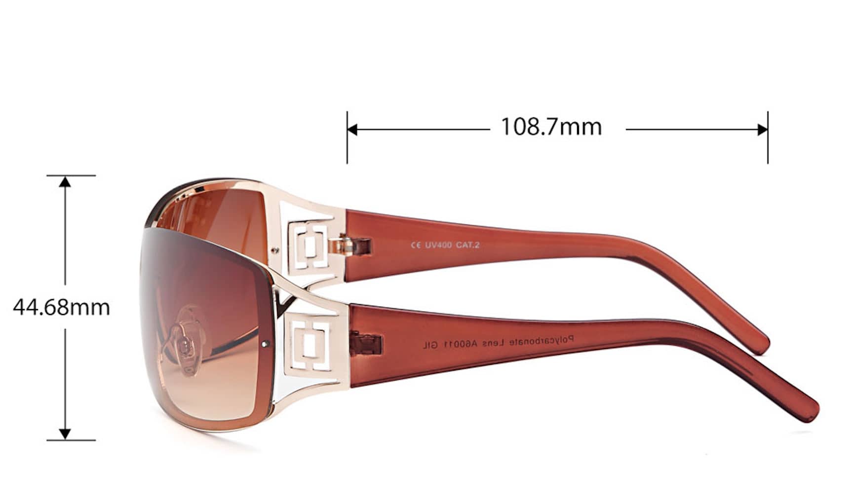 Damen Monoscheiben Sonnenbrille