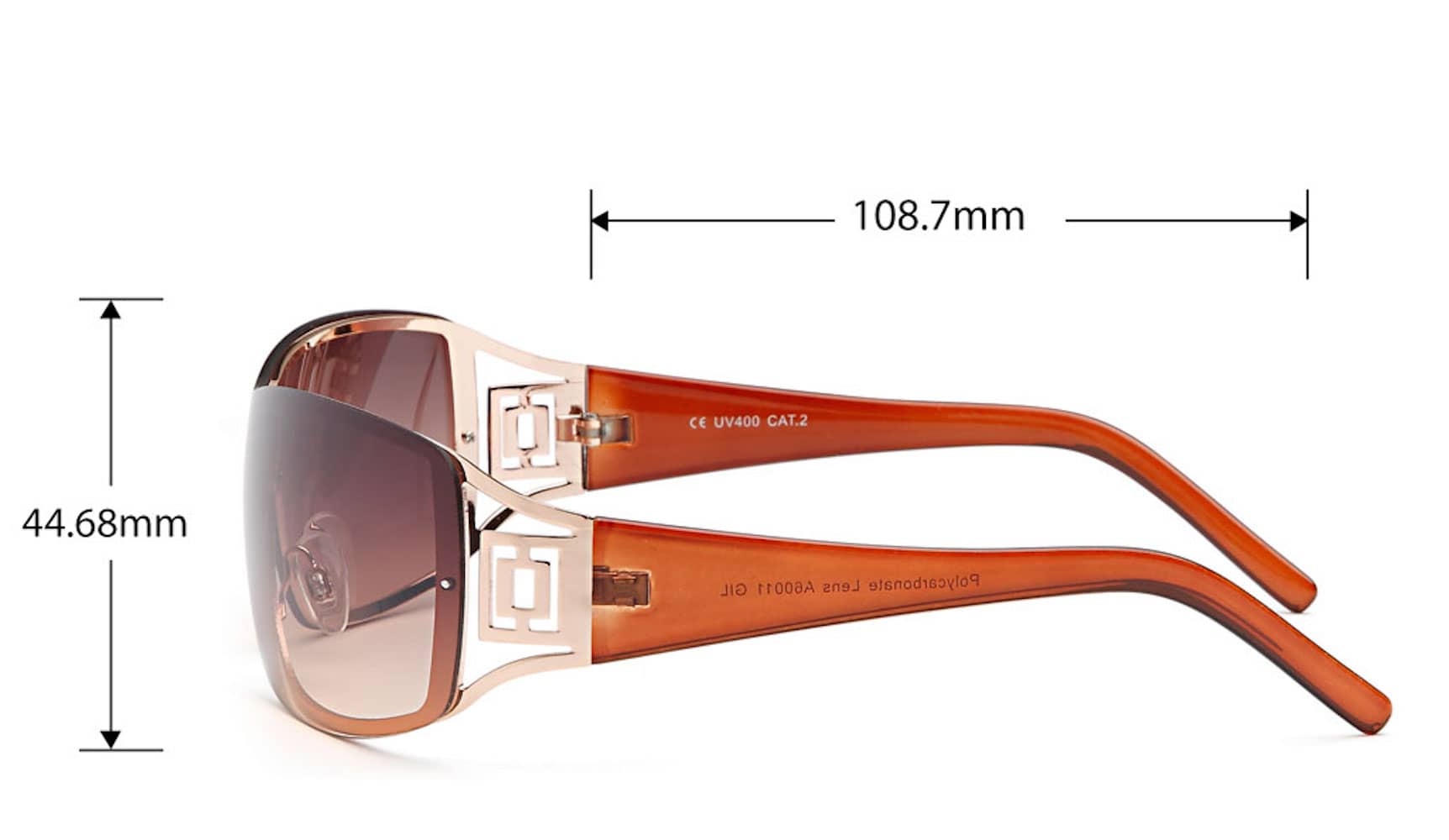 Damen Monoscheiben Sonnenbrille