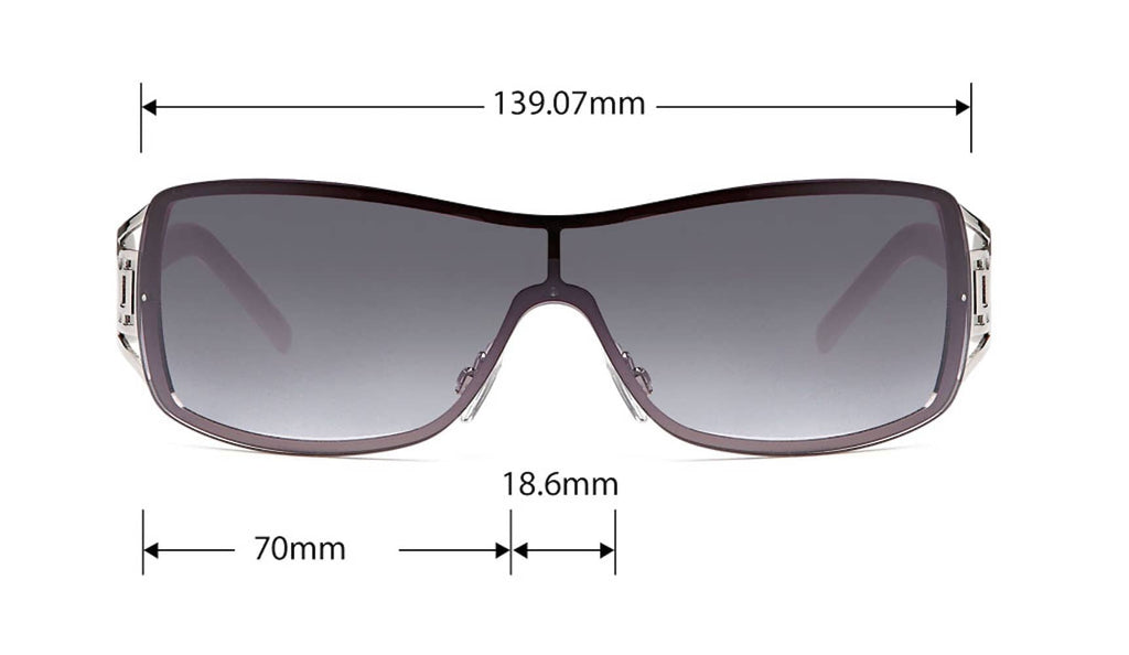 Damen Monoscheiben Sonnenbrille