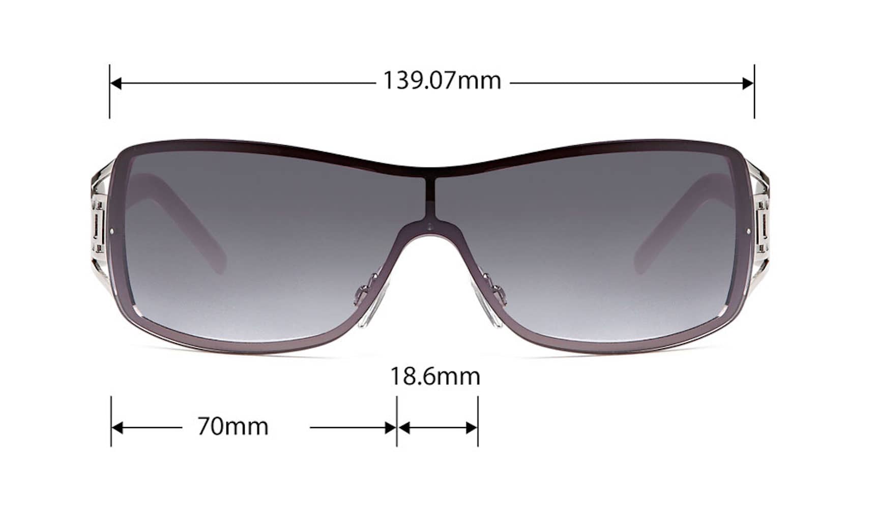 Damen Monoscheiben Sonnenbrille