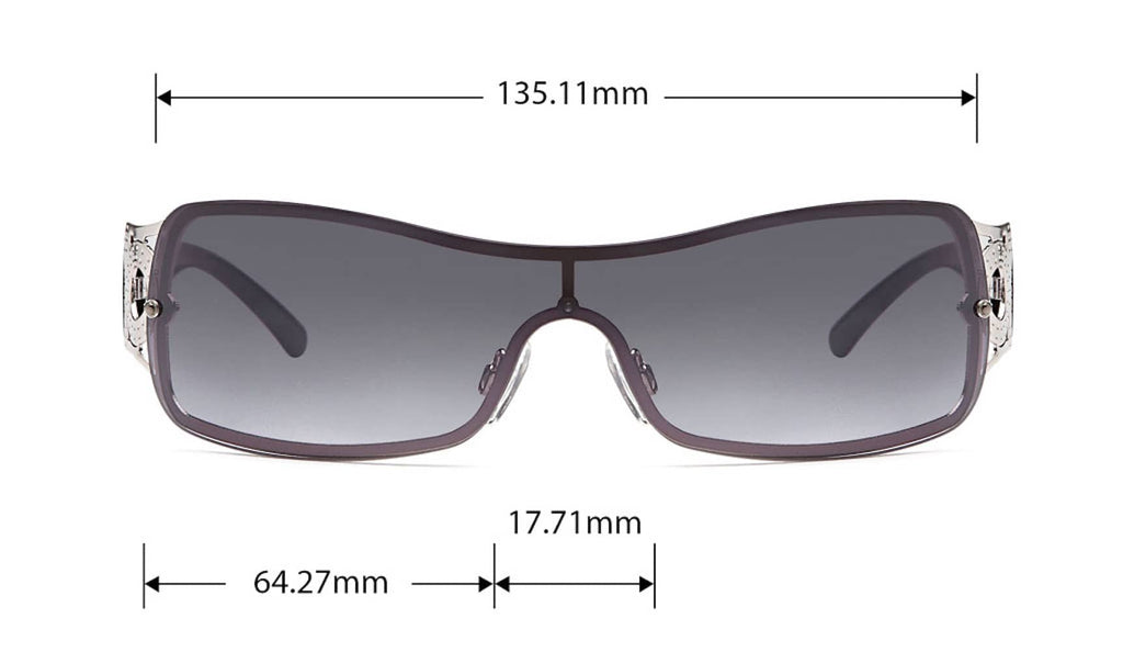 Damen Monoscheiben Sonnenbrille