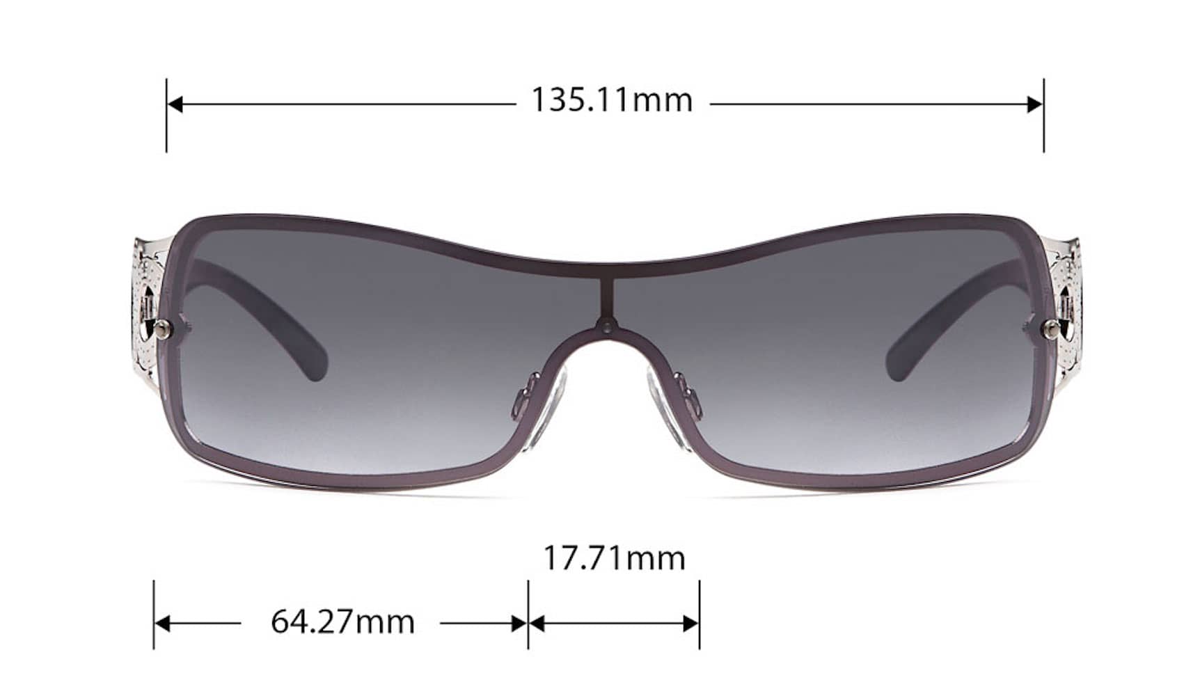 Damen Monoscheiben Sonnenbrille