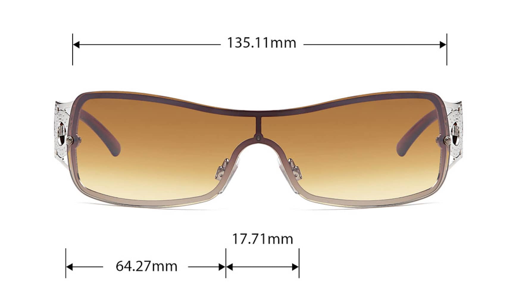 Damen Monoscheiben Sonnenbrille