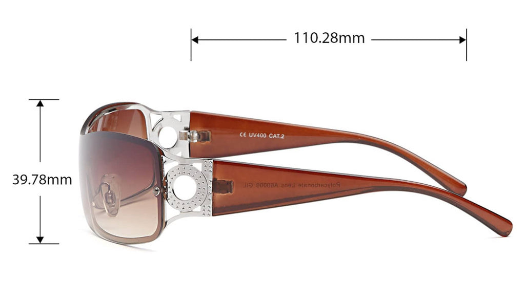 Damen Monoscheiben Sonnenbrille