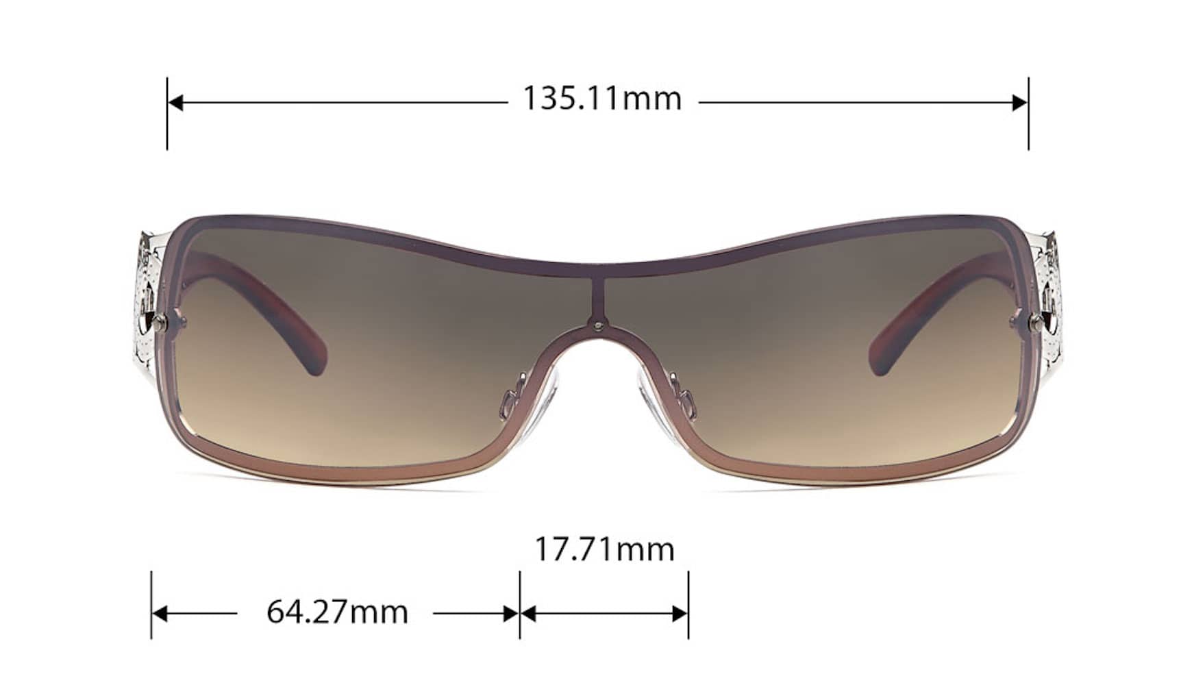 Damen Monoscheiben Sonnenbrille