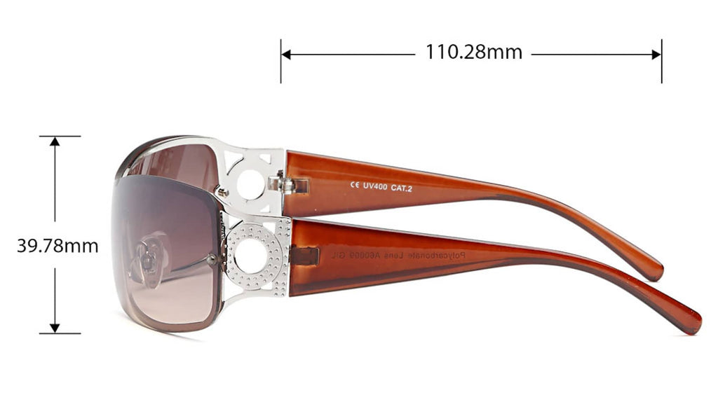 Damen Monoscheiben Sonnenbrille