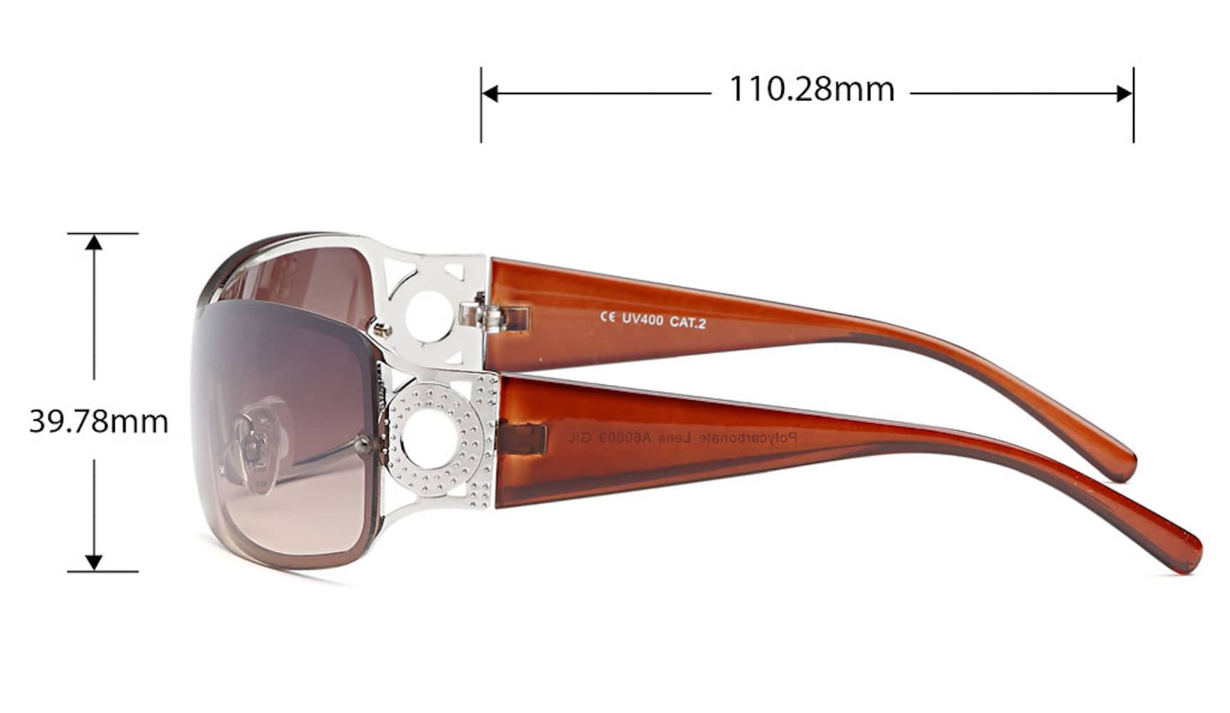 Damen Monoscheiben Sonnenbrille