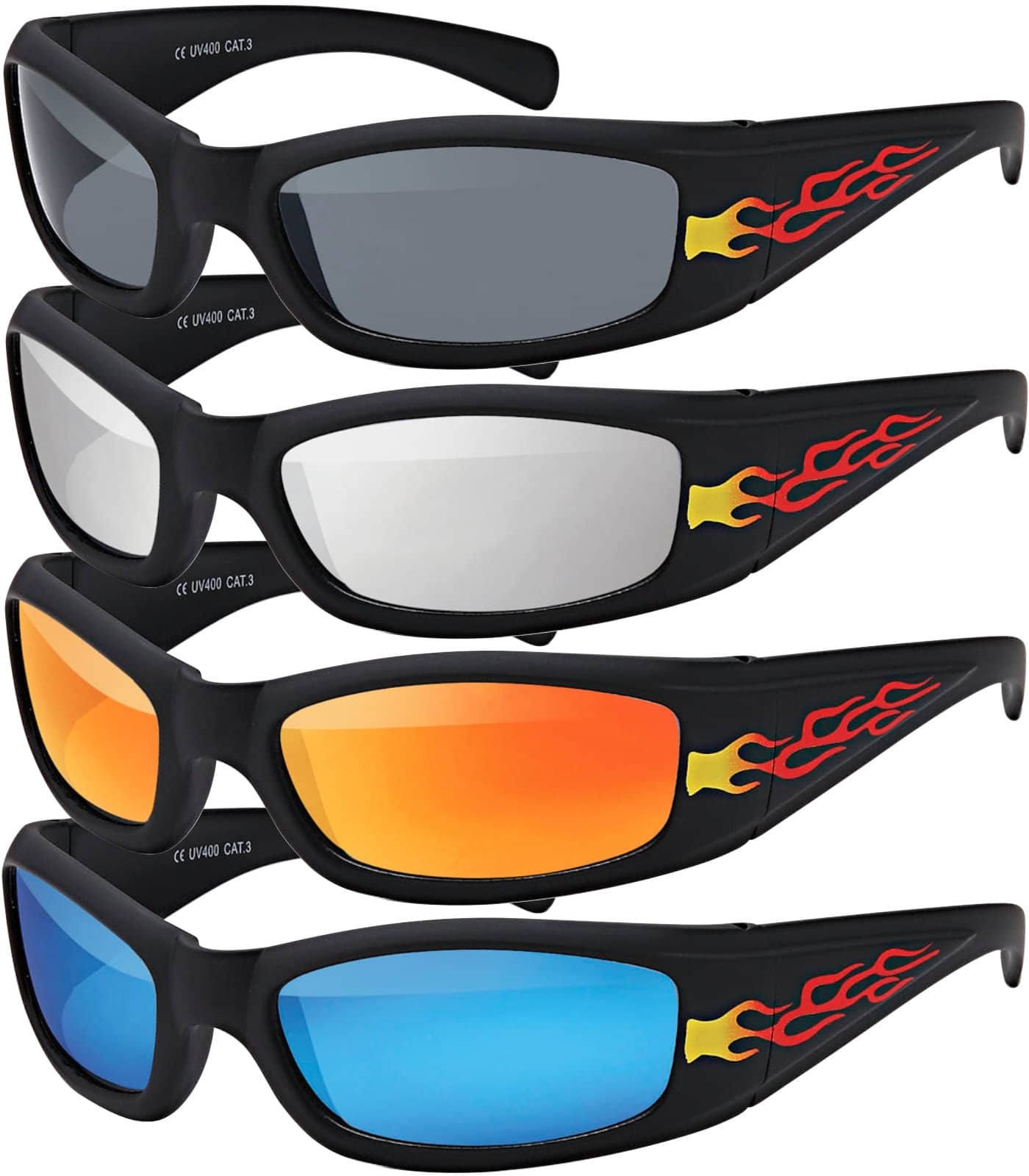 Coole Kinder Sonnenbrille mit Flammen-Design