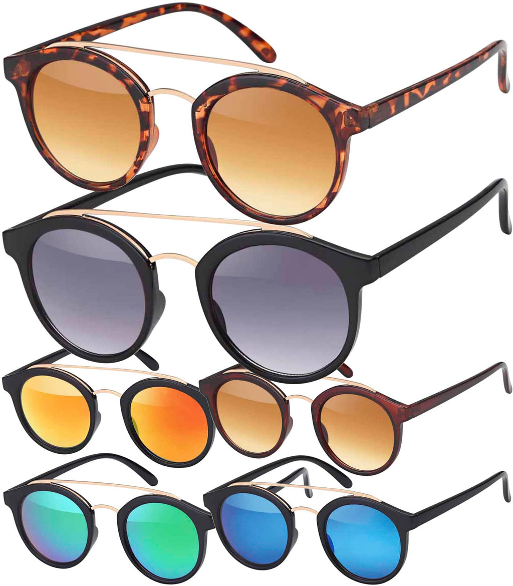 Damen Herren Deppelsteg Designer Sonnenbrille