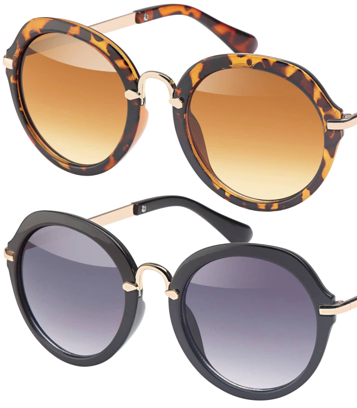 Damen Sonnenbrille mit Runden Farbverlaufsgläsern