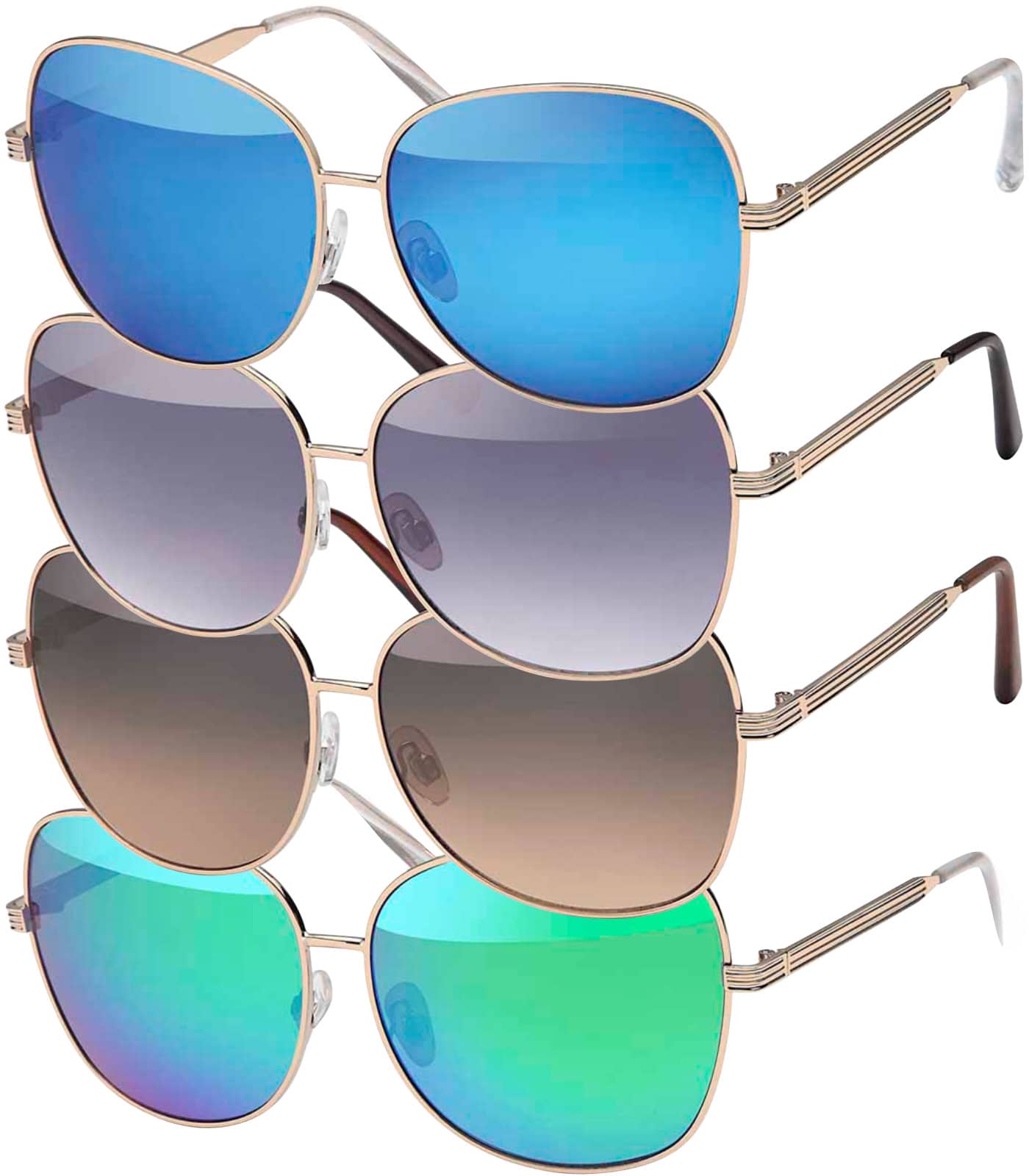 Herren Piloten Sonnenbrille mit Metallrahmen