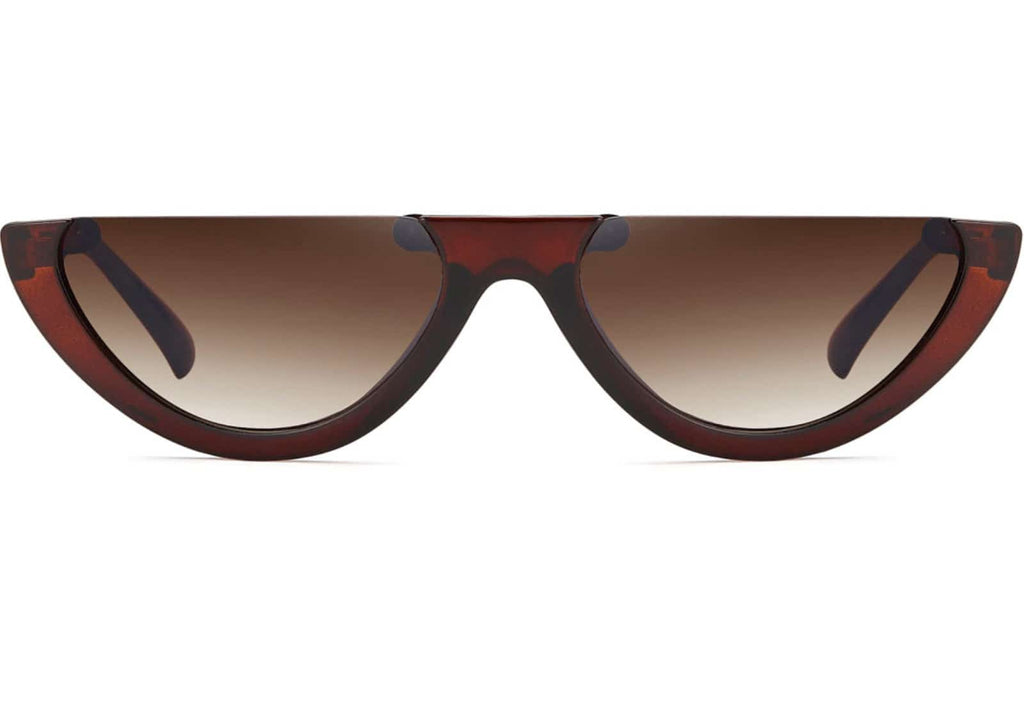 Damen Halb Rundglas Sonnenbrille
