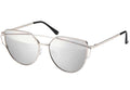 Damen Piloten Sonnenbrille mit Eckigem Flachglas
