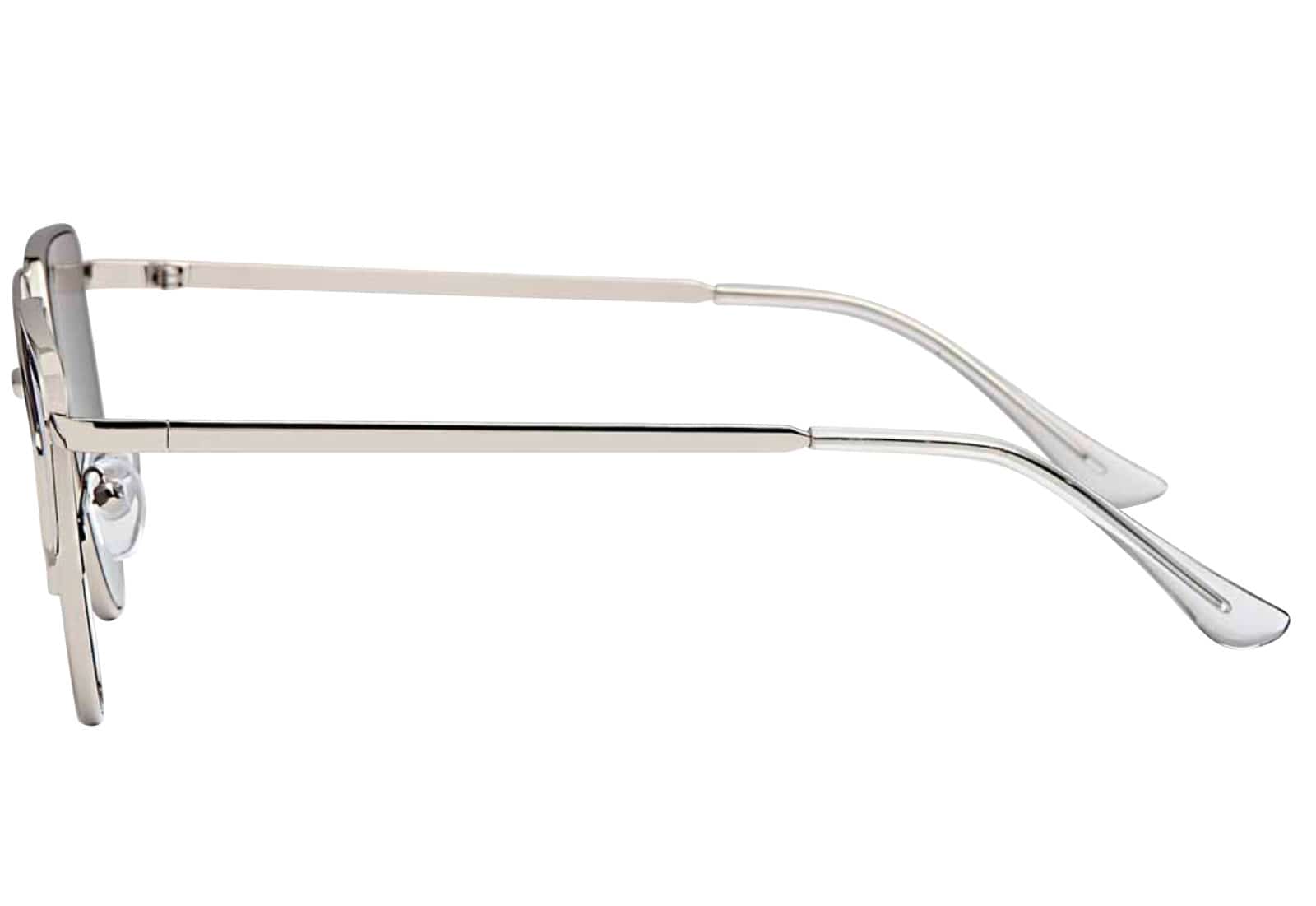 Damen Piloten Sonnenbrille mit Eckigem Flachglas