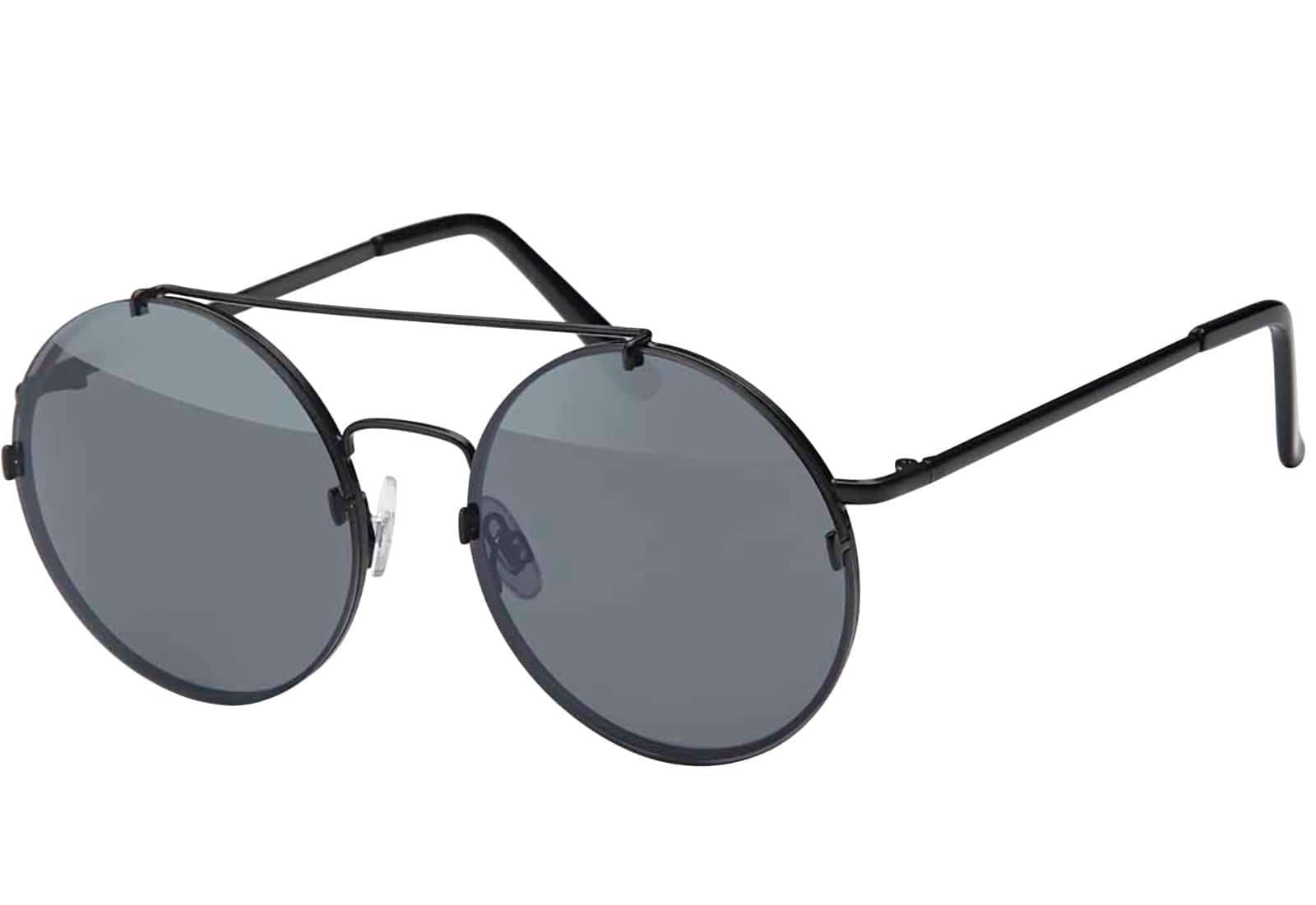 Runde Damen Flachglas Sonnenbrille