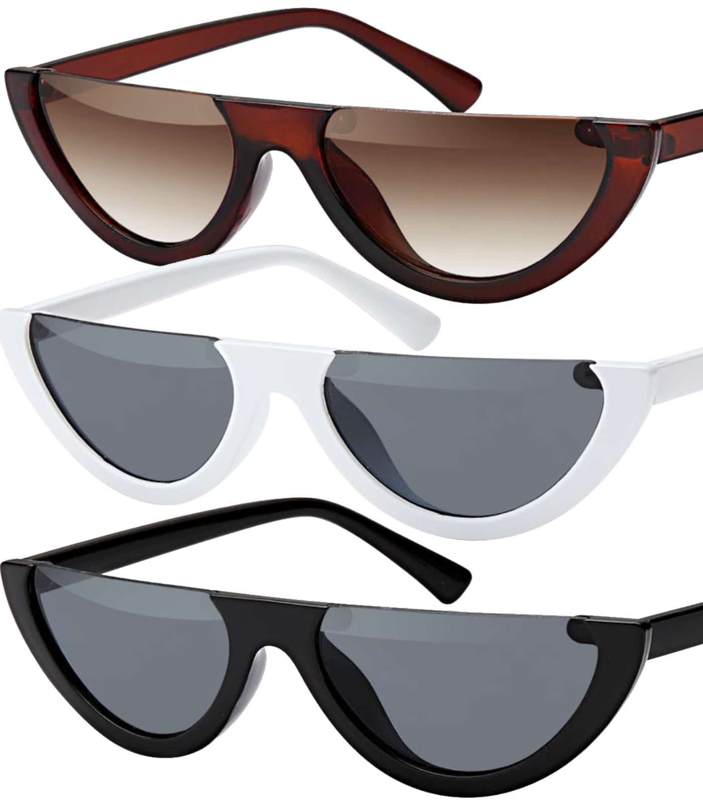 Damen Halb Rundglas Sonnenbrille