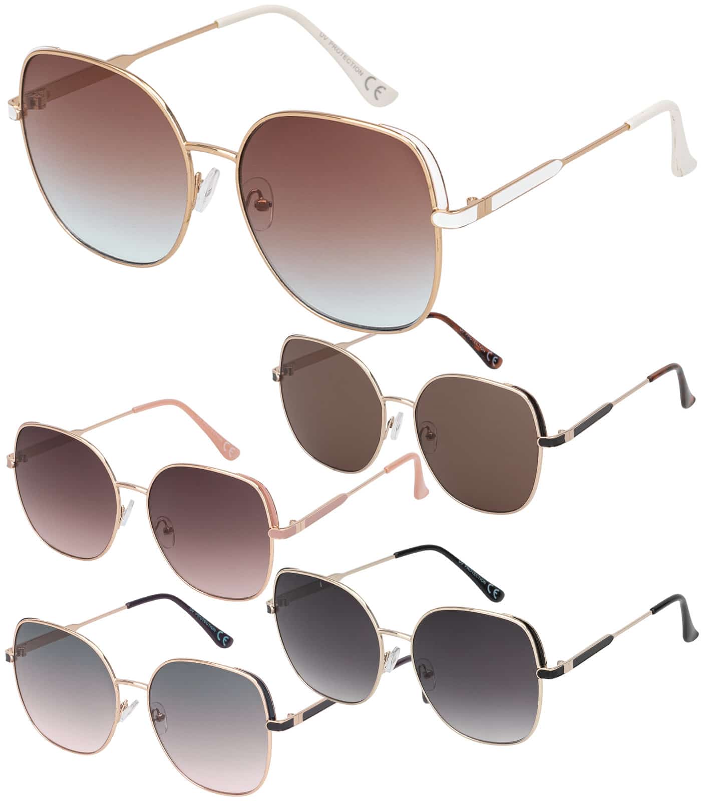 Damen Halbrunde Sonnenbrille