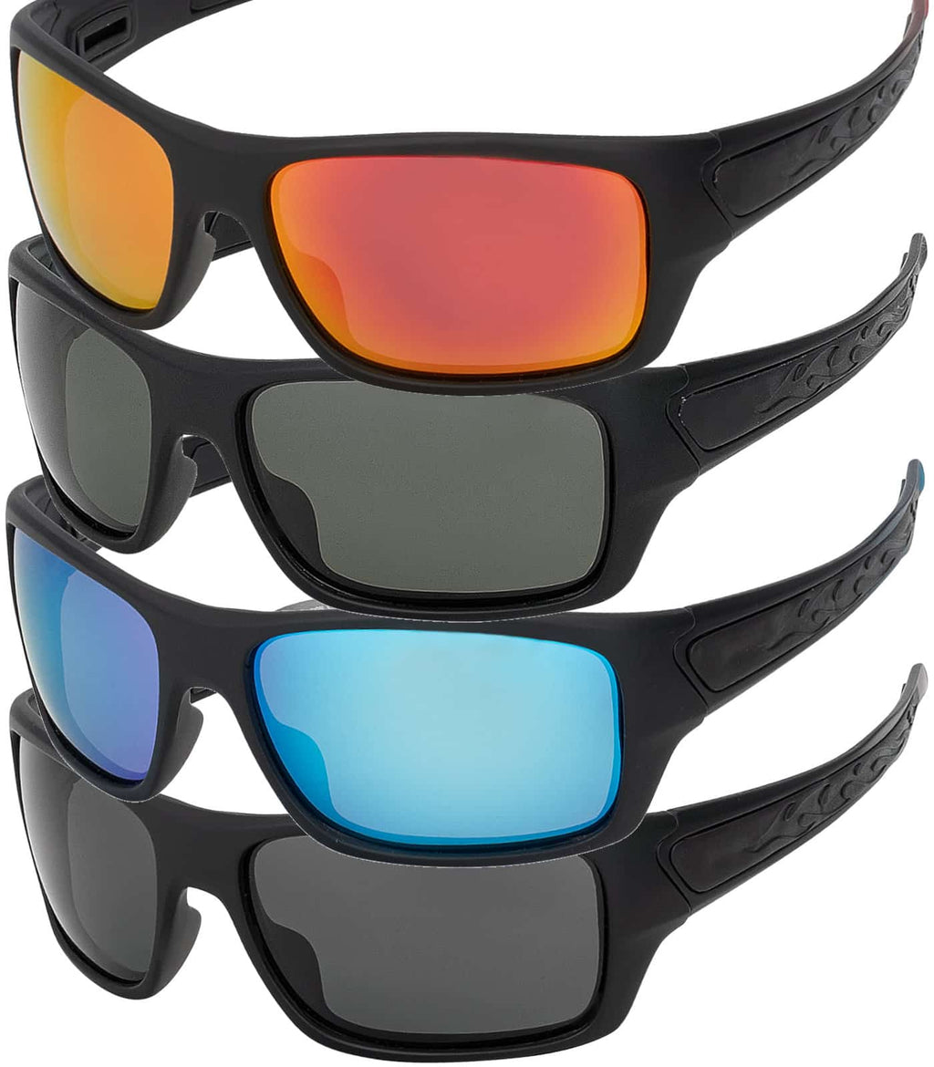 Sport Polarisierte Sonnenbrille mit Flammen Muster
