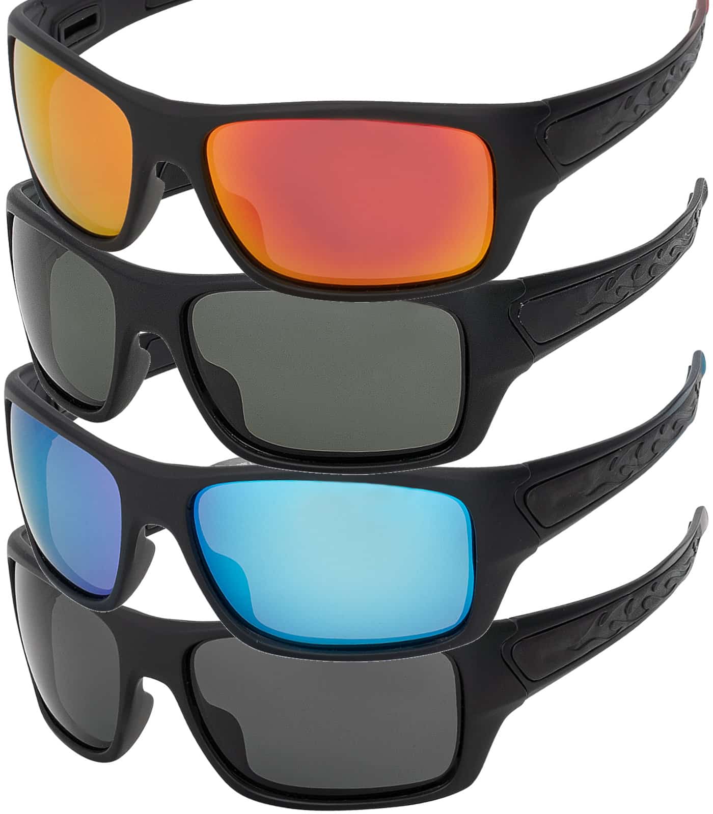 Sport Polarisierte Sonnenbrille mit Flammen Muster