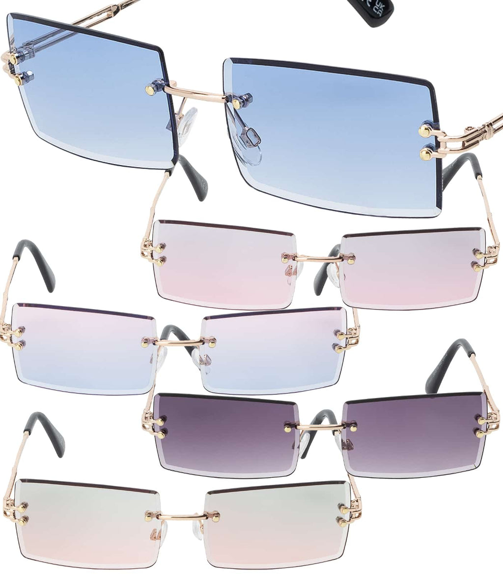 Moderne Unisex Sonnenbrille Rechteckig