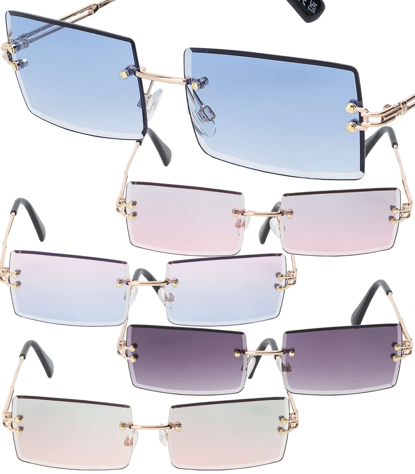 Moderne Unisex Sonnenbrille Rechteckig