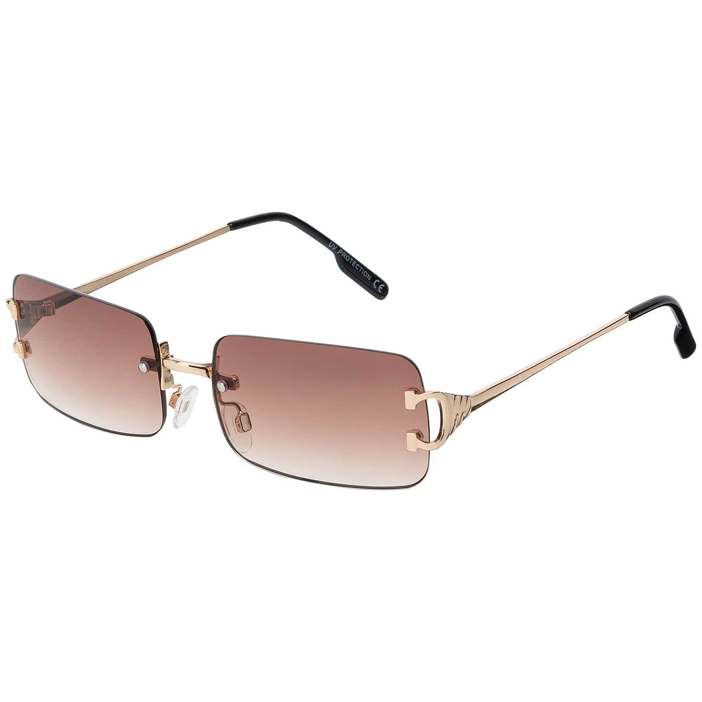 Unisex Rechteckige Sonnenbrille