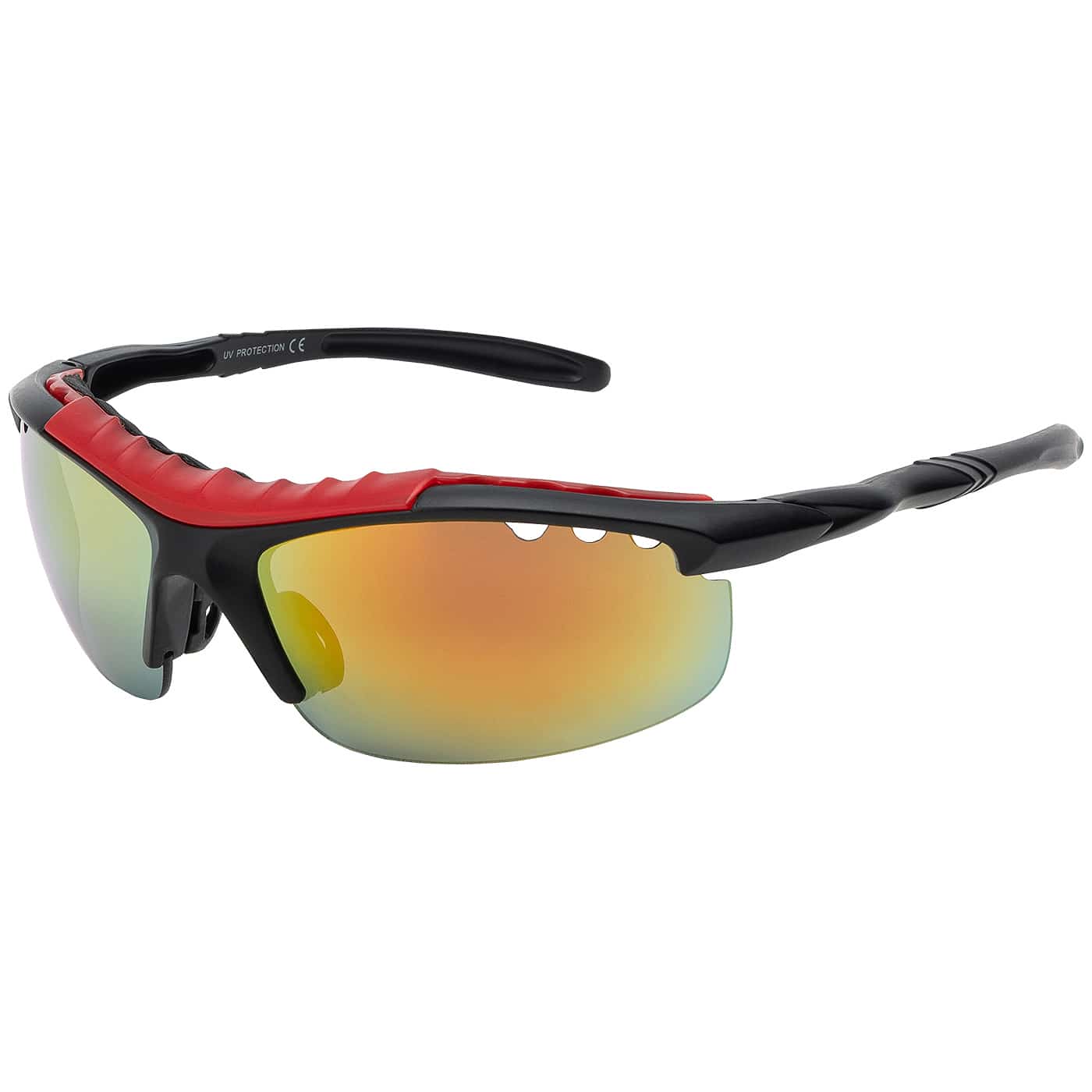 Sportliche Halbrahmen Biker Sonnenbrille