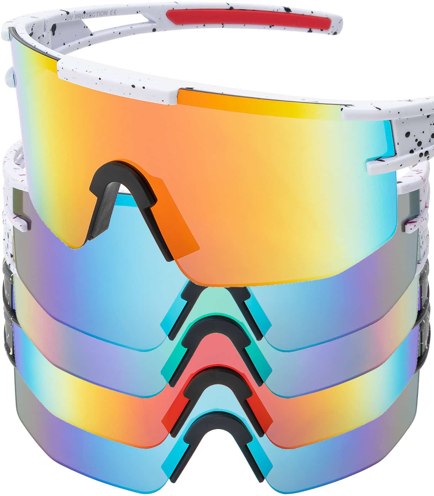 Visier Sportliche Sonnenbrille Verspiegelt