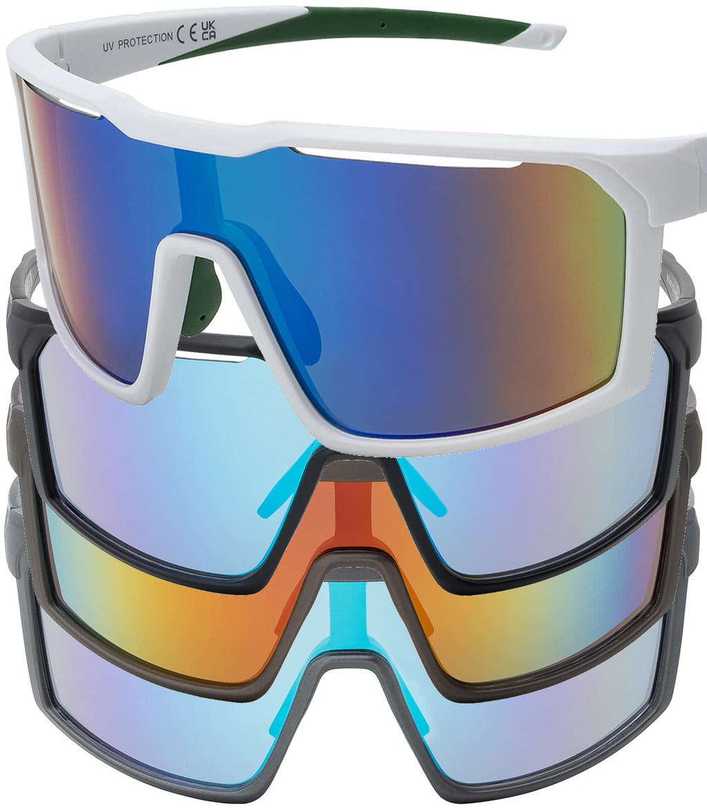 Vollrand Sport Sonnenbrille Verspiegelt