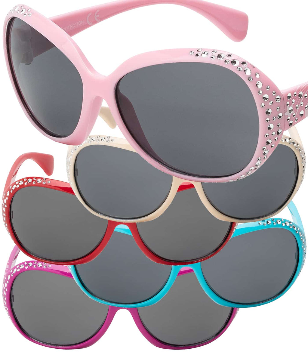 Mädchen Kinder Sonnenbrille mit Glitzersteinchen