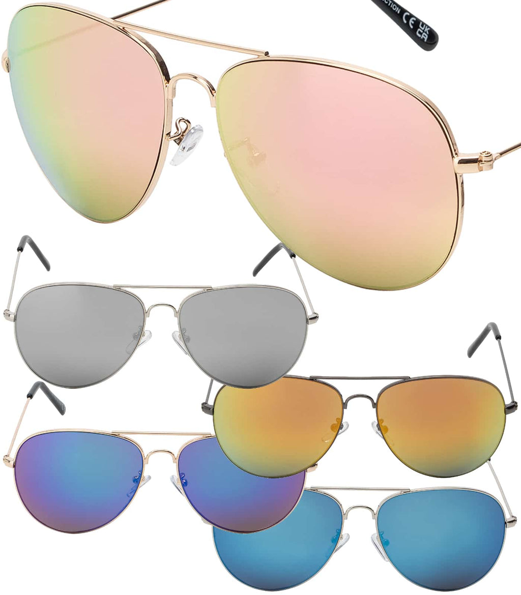 Damen Herren Piloten Sonnenbrille