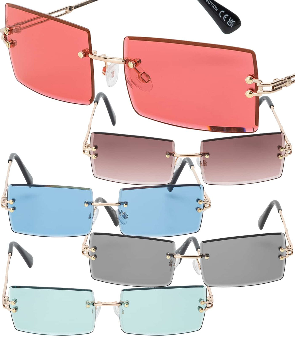 Moderne Unisex Sonnenbrille Rechteckig