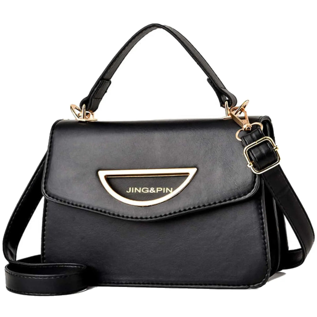 Umhängetasche in Lederoptik Schwarz – Damen Handtaschen 1