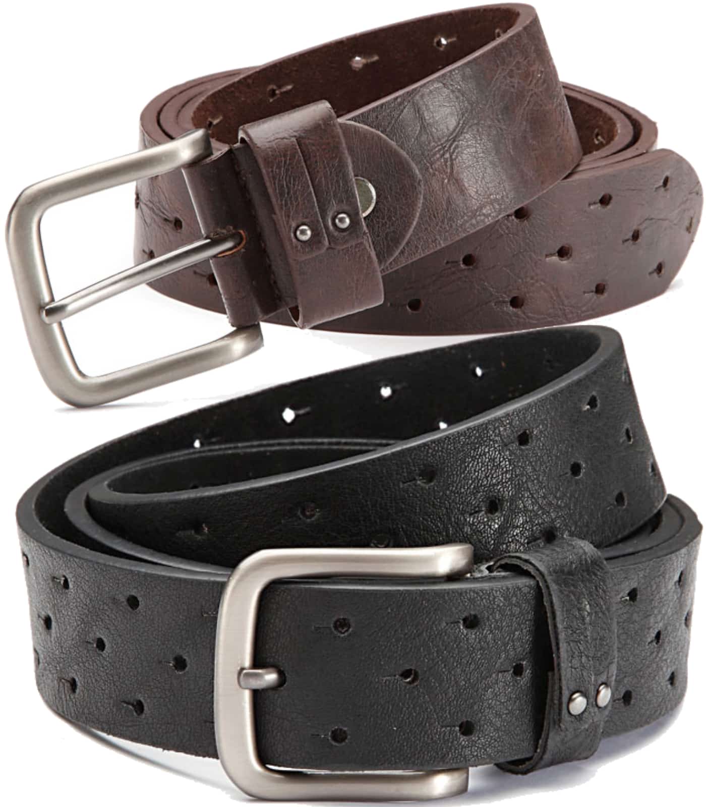 Ceinture élégante pour homme, de marque, avec perforations