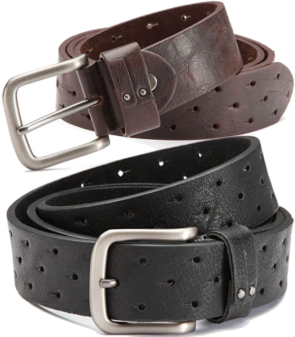 Eleganter Herren Designer Gürtel mit Stanzlöchern