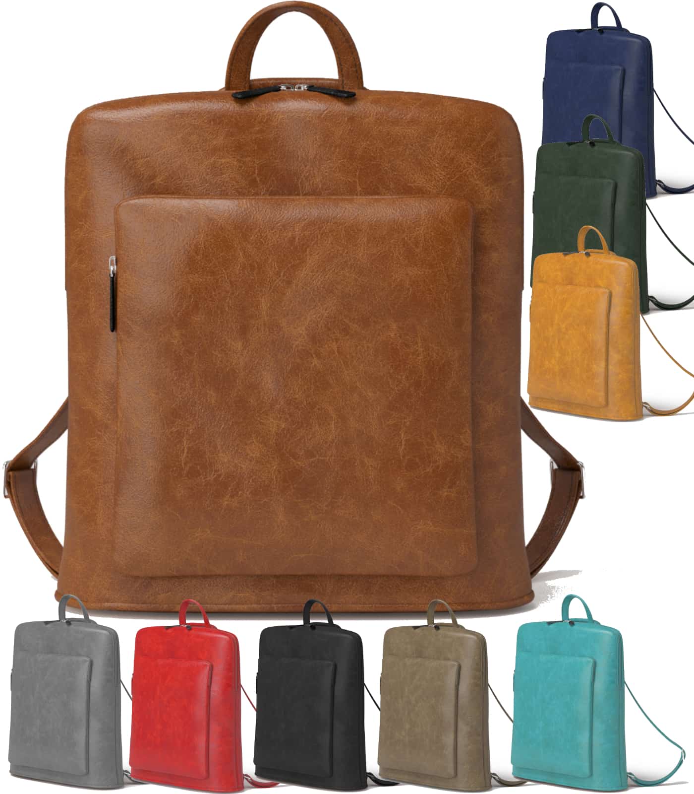 Stilvoller Veganer Damen Kunstleder Rucksack für jeden Anlass