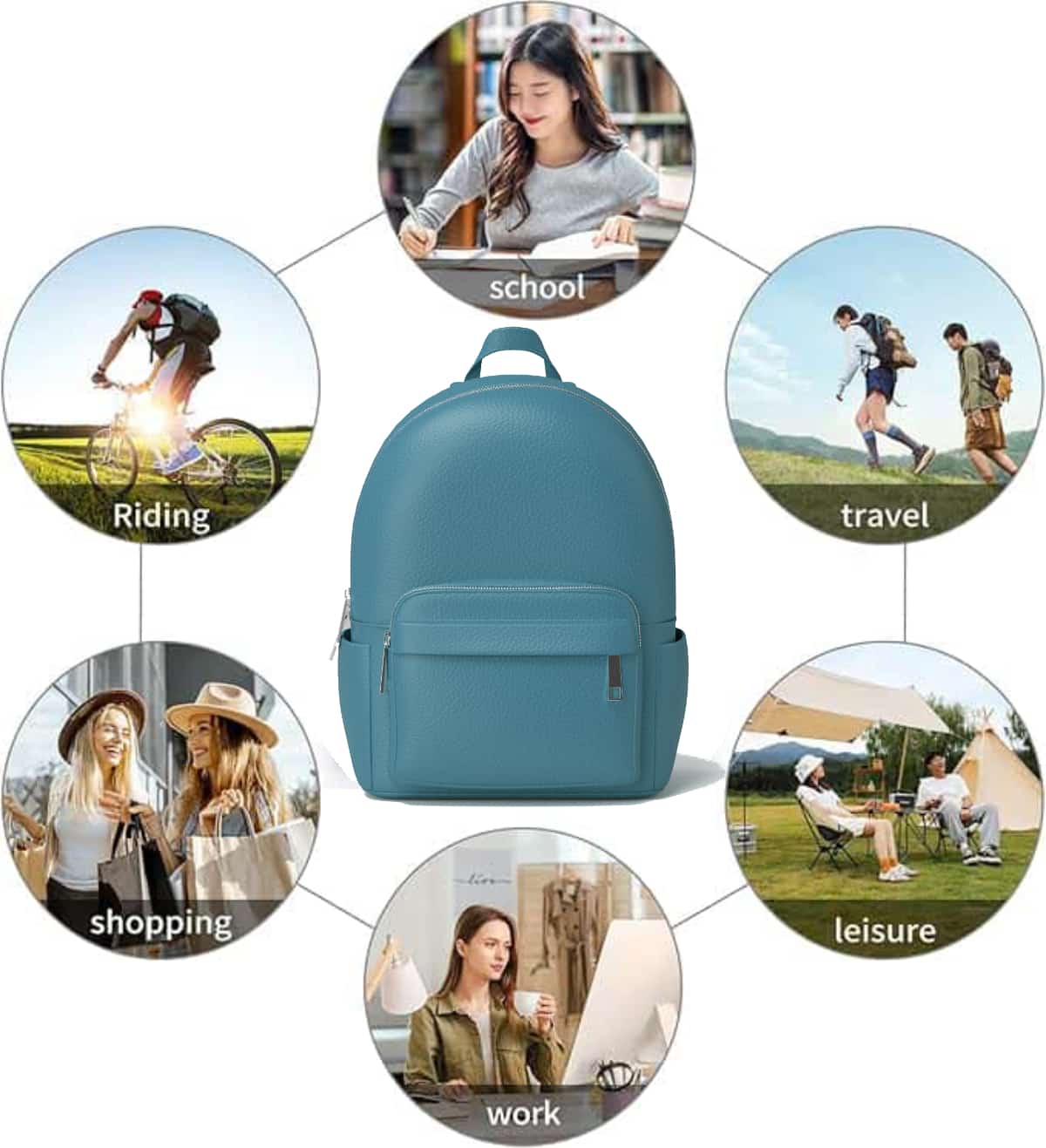 Damen Rucksack Veganem Kunst Leder – Vielseitig & Praktisch