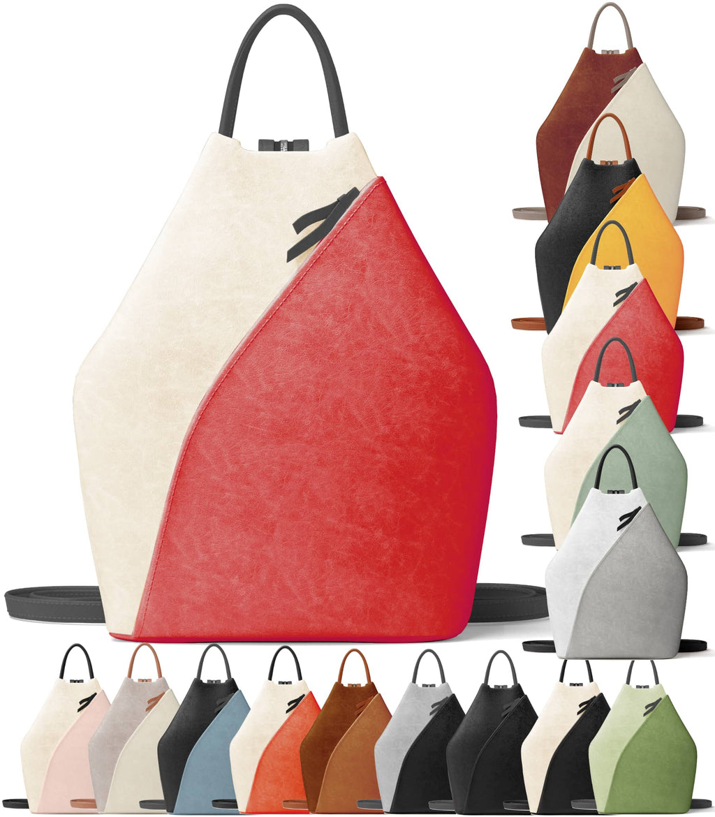 Damen Rucksack Vegan Zweifarbig und Stylisch
