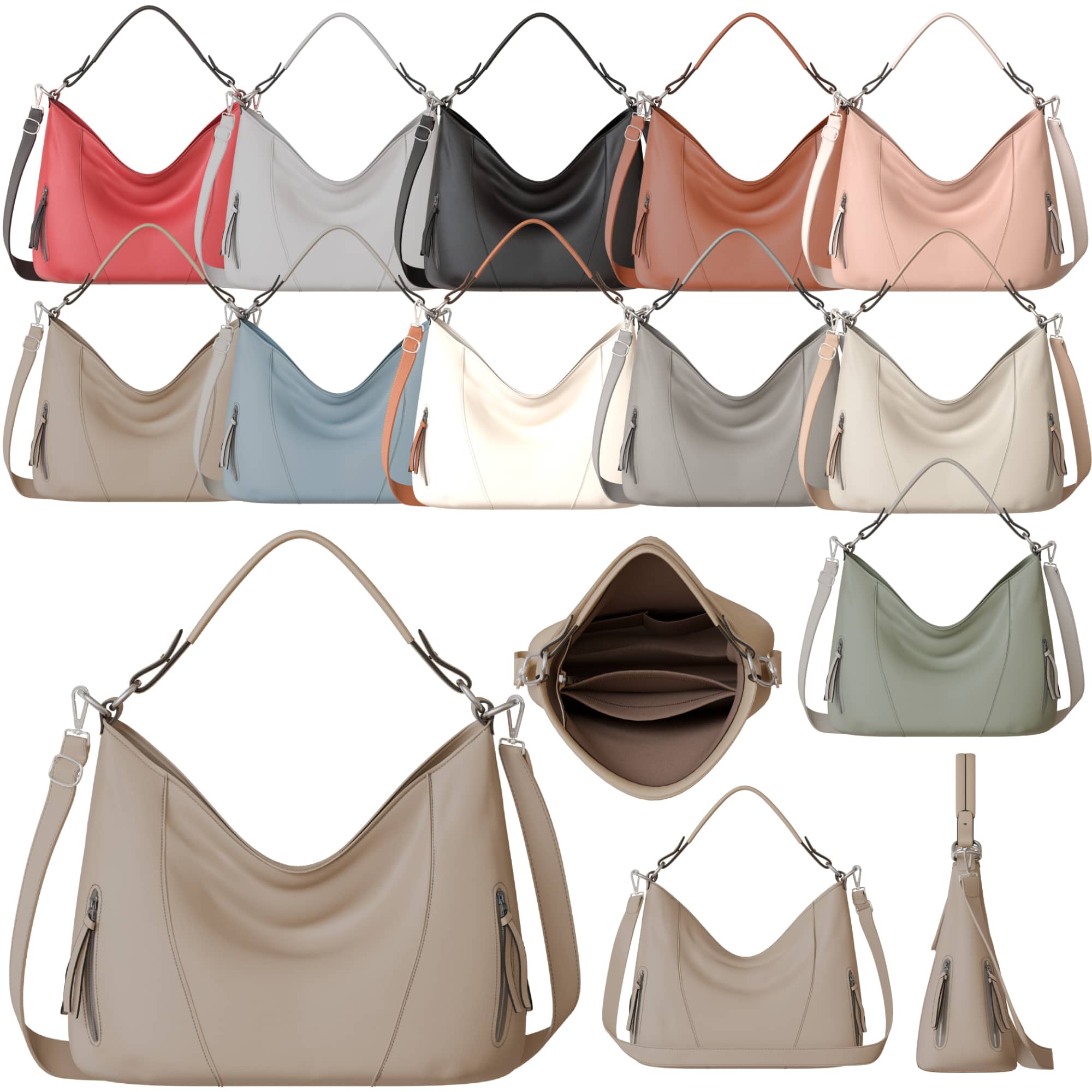 Vegane Damen Handtasche mit Umhängefunktion