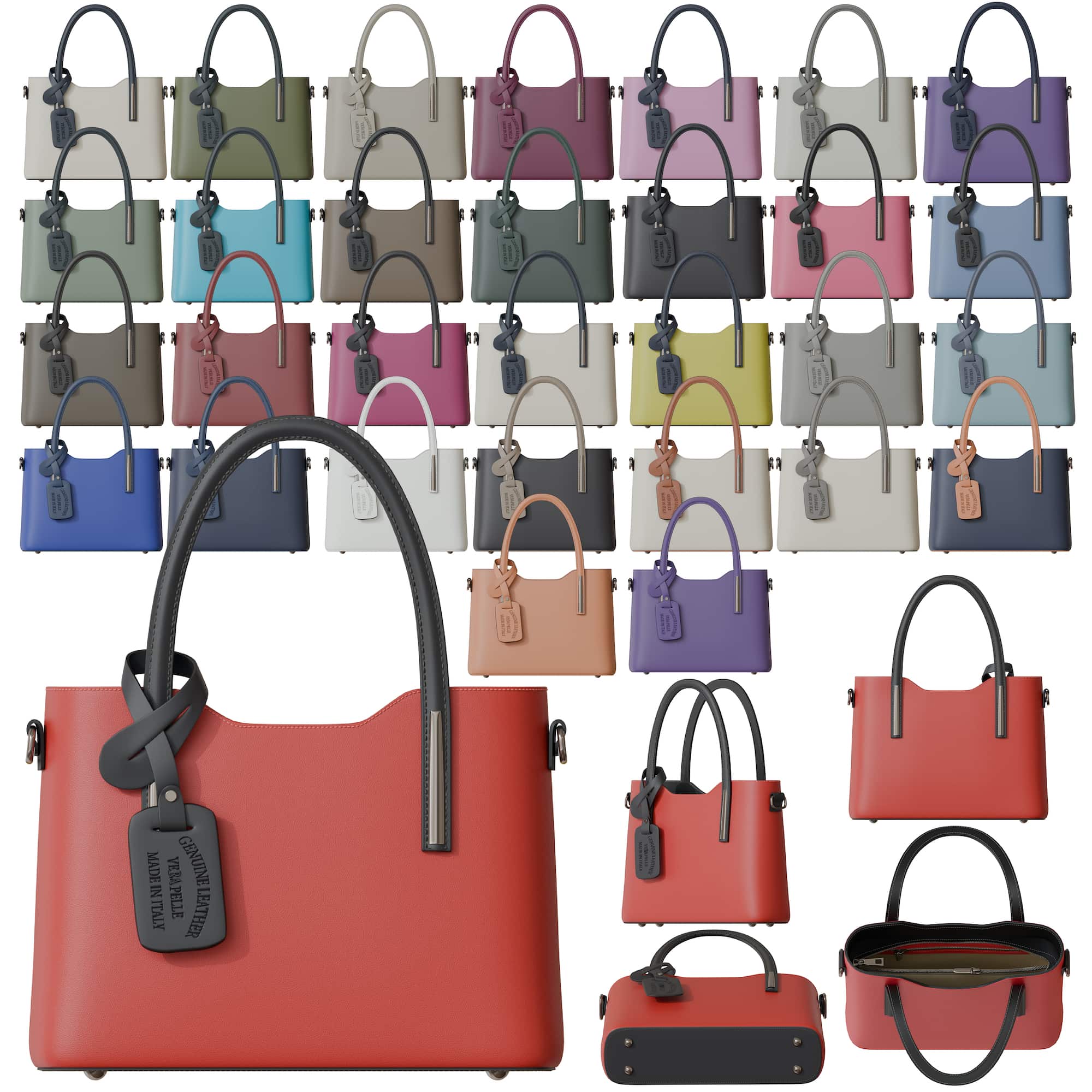Edle Damen Handtasche aus echtem Leder