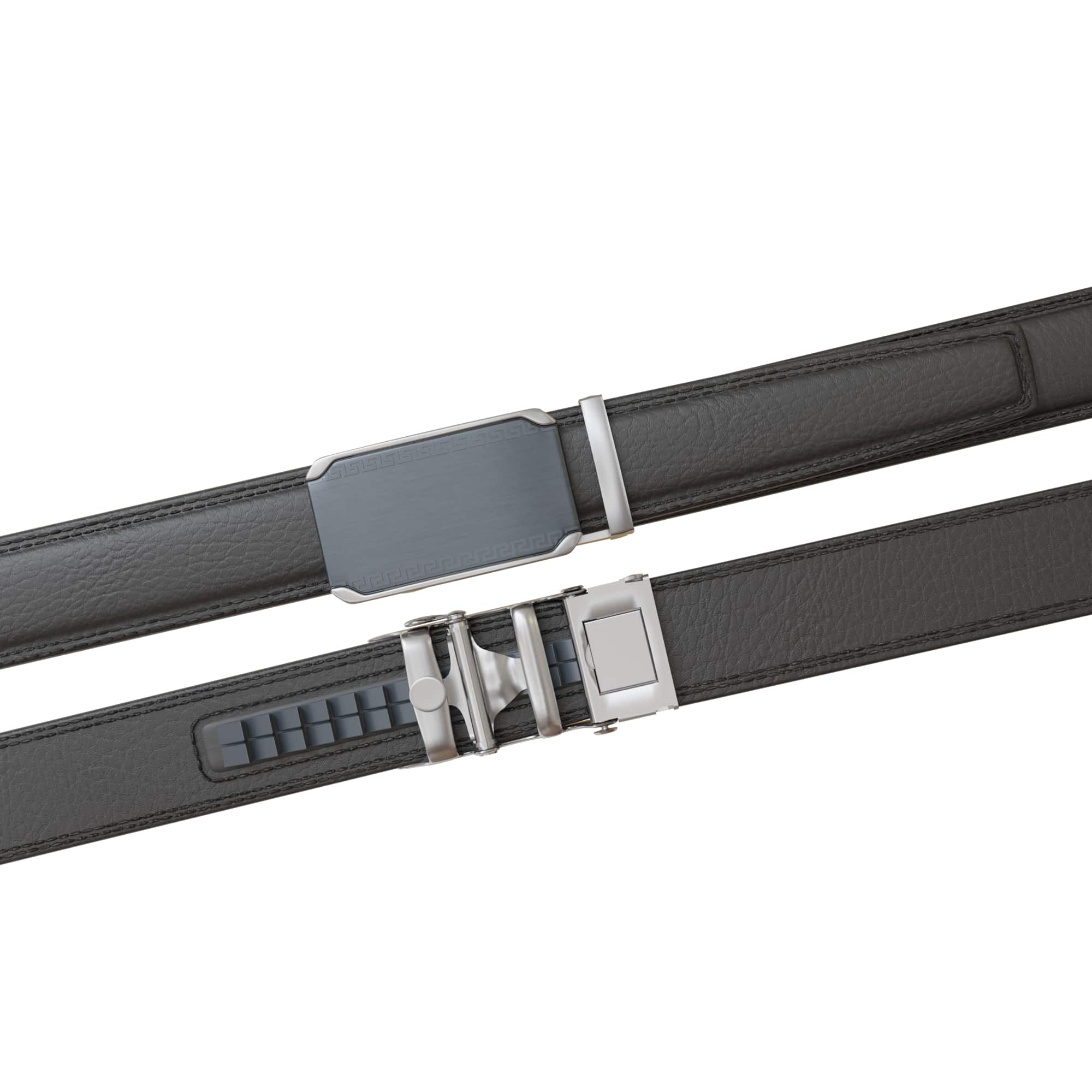 Übergrößen Herren Leder Automatikgürtel kürzbar 160cm Schwarz – Überlängengürtel 4