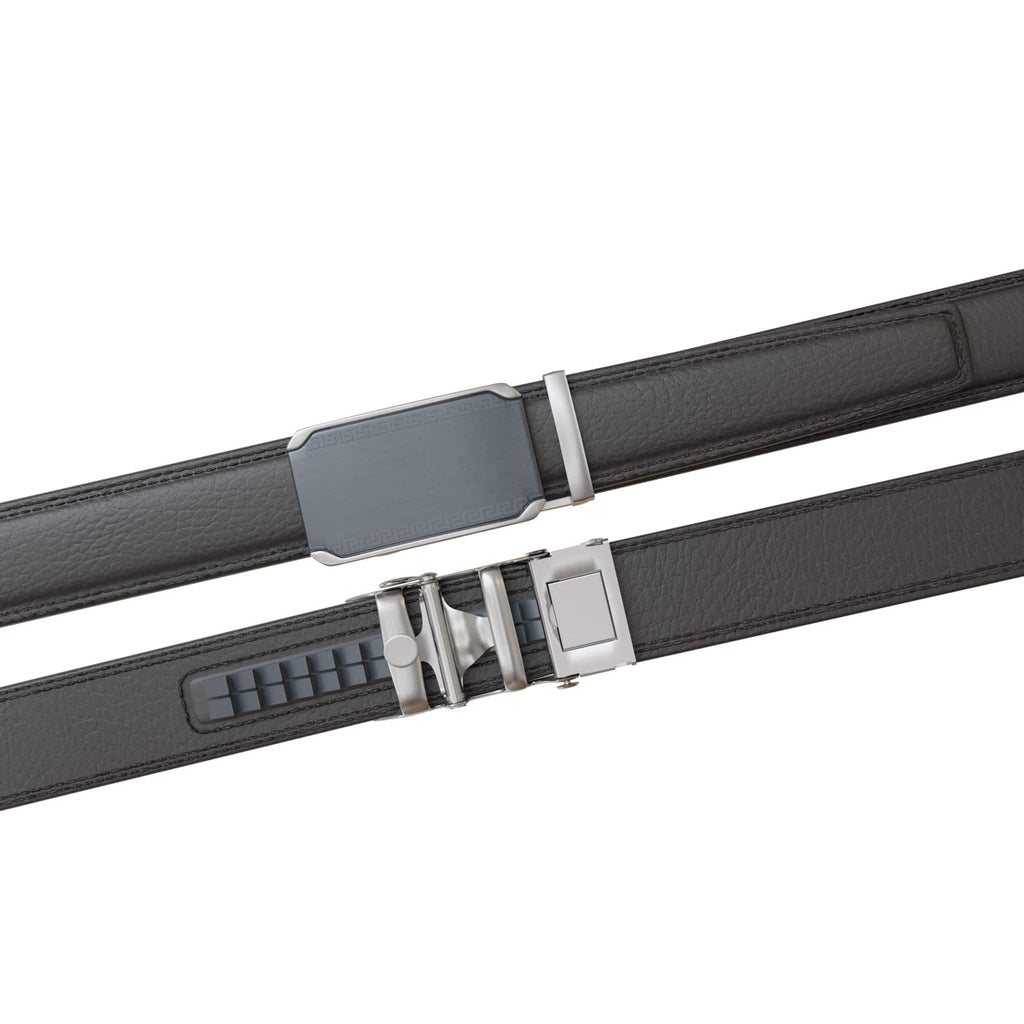 Übergrößen Herren Leder Automatikgürtel kürzbar 160cm Schwarz – Überlängengürtel 4
