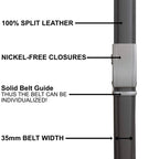 Herren Leder Automatik Gürtel XXL – Überlängengürtel 6