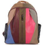 Damen Leder Rucksack im Patchwork-Design – Damen Rucksäcke 1