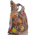 Echtleder Shopper Bag in Pachwork Design – Damen Handtaschen 2