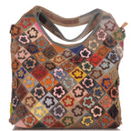 Echtleder Shopper Bag in Pachwork Design – Damen Handtaschen 5