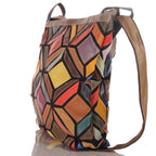 Damen Leder Umhängetasche – Patchwork Design – Damen Handtaschen 3