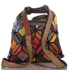 Damen Leder Umhängetasche – Patchwork Design – Damen Handtaschen 6