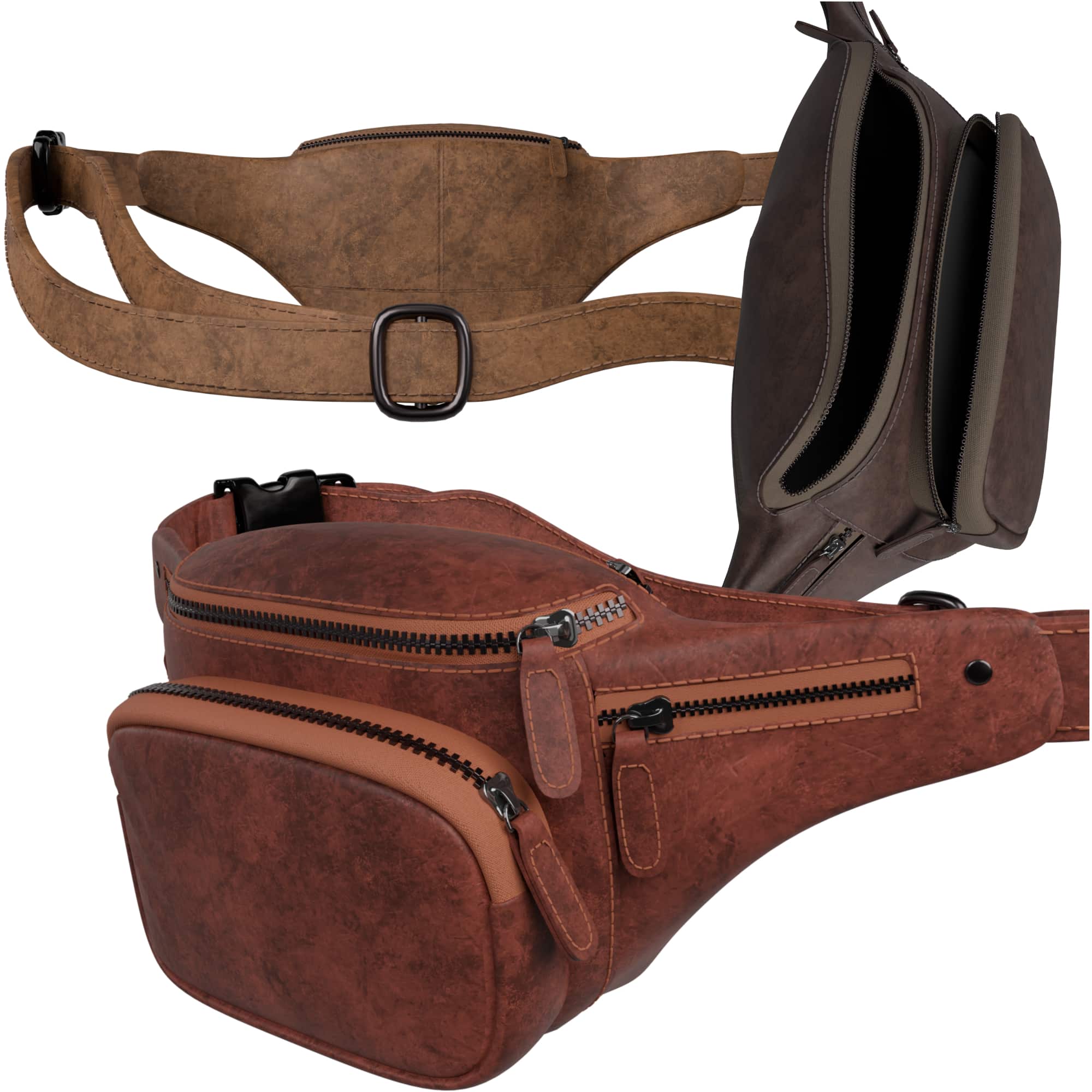 Leder Bauchtasche Herren Tasche Crossbody